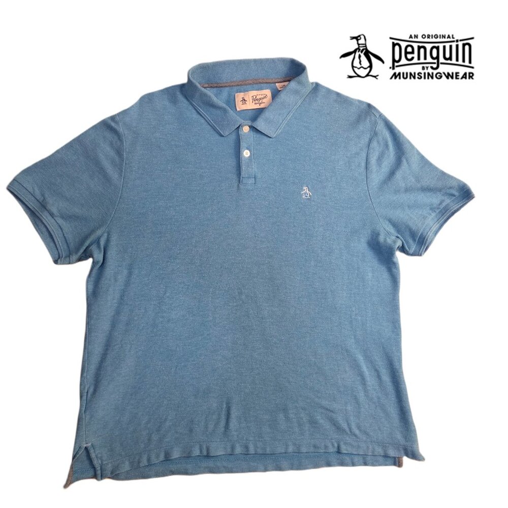 Original Penguin Men’s Polo – Sky Blue, Size Large